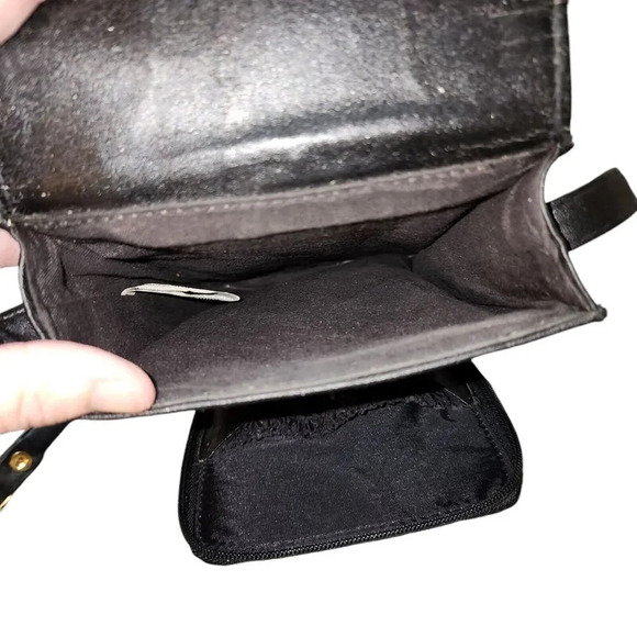 Rosetti Leather Black Crossbody Purse Handbag With Checkbook Cover - Picture 6 of 11